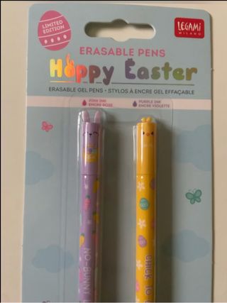 Set 2 Penne Gel Cancellabili Legami Happy Easter