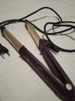 Plancha y Rizador Pelo Bosch Dorado/Marrón