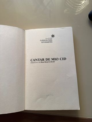 Clásicos para Estudiantes: EL CANTAR DE MIO CID...
