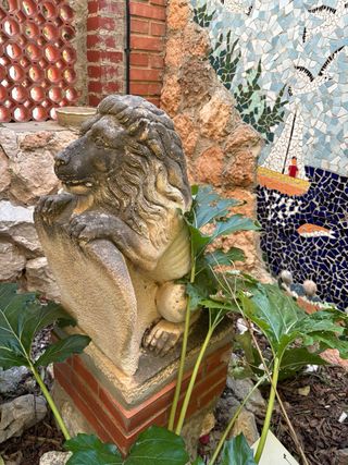 Escultura de jardín de piedra