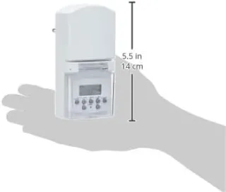 Unitec 48436 Temporizador semanal Mini con Pantalla Digital para Exteriores con protección Infantil, Color Blanco
