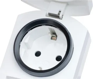 Unitec 48436 Temporizador semanal Mini con Pantalla Digital para Exteriores con protección Infantil, Color Blanco