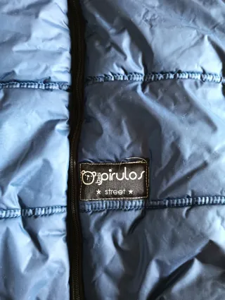 Saco silla bebé azul y gris