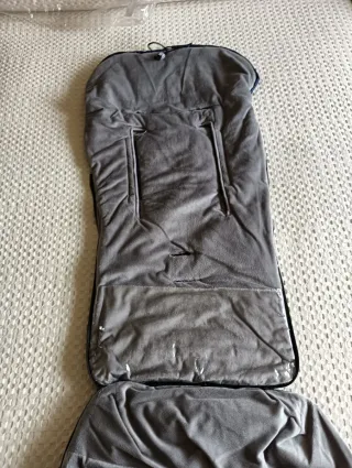 Saco silla bebé azul y gris