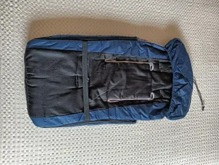 Saco silla bebé azul y gris