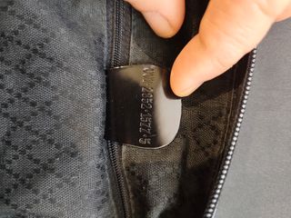 Borsa Gucci Pelle e Tessuto Nero Vintage