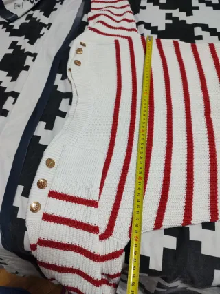 Jersey rayas rojas y blancas mujer