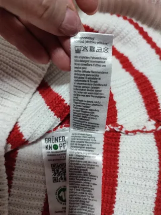 Jersey rayas rojas y blancas mujer