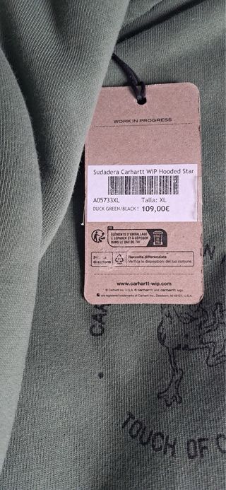 Sudadera Carhartt XL Duck Green/Black