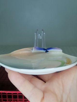 Piattino Porcellana Franz Libellula