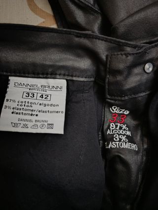 Pantalones Jeans ajustados encerados negro