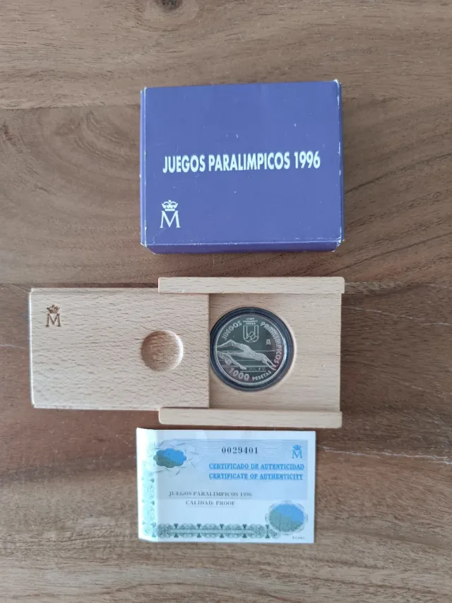 Estuche 1000 pesetas España 1996 plata 0.925 proof