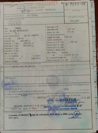 Yamaha 250 cc Chopper