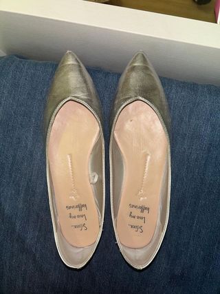 Bailarinas plateadas punta