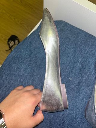 Bailarinas plateadas punta