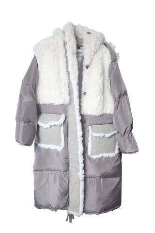 Abrigo Zara Edición Limitada Gris y Blanco