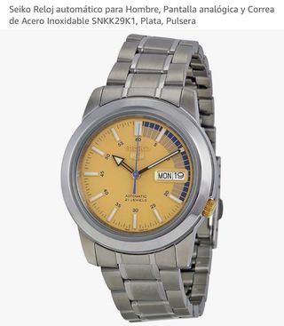 Reloj Seiko 5 SNKK29K1 Esfera Amarilla