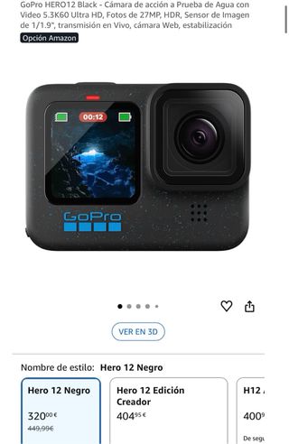 GoPro HERO12 Black Fotocamera d'Azione 5.3K60