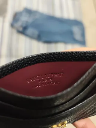 Portacarte Saint Laurent nero