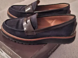 Mocasines Zendra azul marino señora talla 37