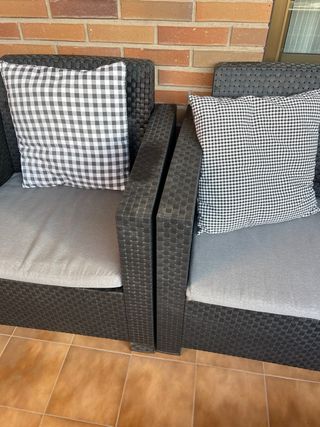 Muebles de exterior ratán negro