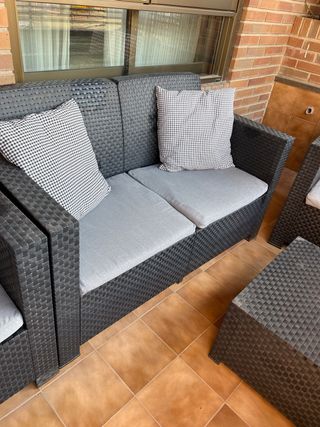 Muebles de exterior ratán negro