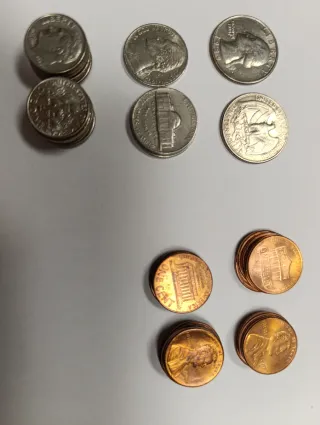 43 Monedas USA (Quarter - Cents - Dime)