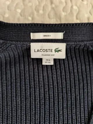 Cárdigan Lacoste Azul Hombre 100% Algodón