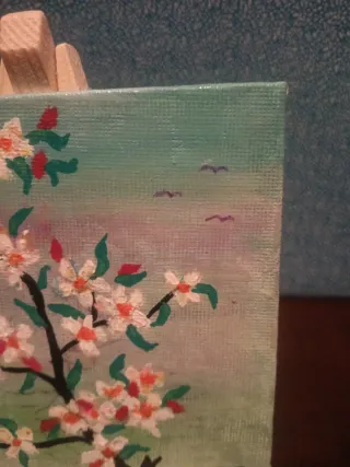 Mini cuadro árbol florecido