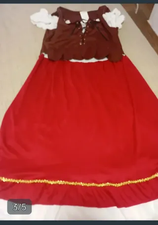 Disfraz Medieval Mesonera Pastora Talla S