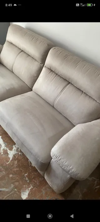 Sofá de 3 plazas beige