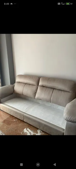 Sofá de 3 plazas beige