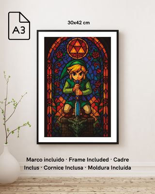 Cuadro Póster A3 Link The Legend of Zelda