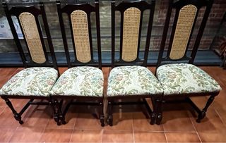 Sillas de comedor tapizadas y ratán