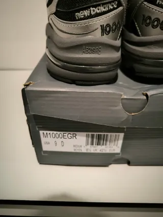 Zapatillas New Balance 1000 Plata y Negro