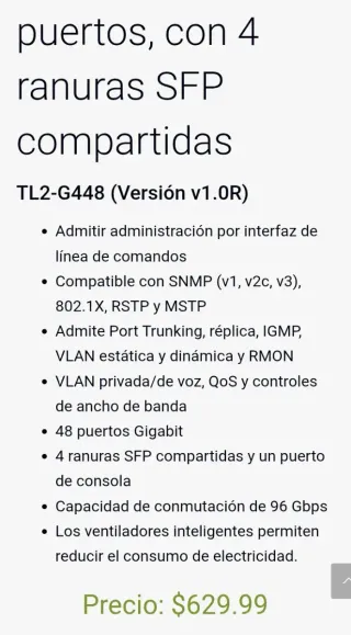 Switch TRENDnet TL2-G448 48 Puertos Gestionable