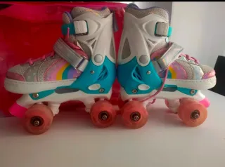 Patines niña talla 34 arcoíris