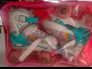 Patines niña talla 34 arcoíris