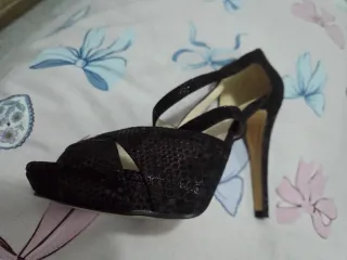 Sandalias Lodi Piel Serpiente Tacon Alto