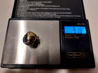 Colgante oro amarillo 18K con ónix negro y 2 sello