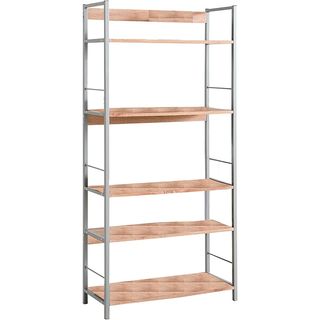 Estantería Kala 74 metal y madera haya 150×74x30 cm