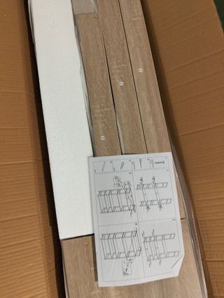 Estantería Kala 74 metal y madera haya 150×74x30 cm