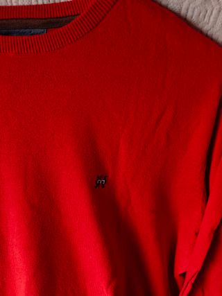 Jersey hombre talla L Milano rojo punto cuello red