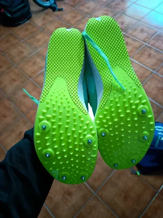 Zapatillas Kalenji running verde/turquesa( clavos)