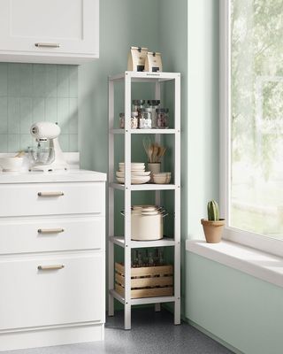 Estantería Baño Bambú 5 Niveles 33×33×146 SONGMICS BCB055W01