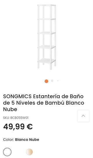 Estantería Baño Bambú 5 Niveles 33×33×146 SONGMICS BCB055W01