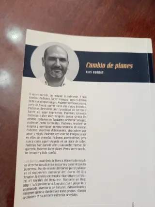 Libro Cambio de planes de Luis Borrás