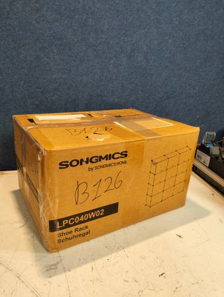 Zapatero Plástico 12 Compartimentos, Blanco Nube SONGMICS LPC040W02