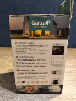 Garza Smart Cámara Inteligente de Vigilancia IP 720P HD Wifi 360º para Interior