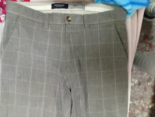 Pantalones Dockers Hombre y Hy m Talla 40 Gris/Azu